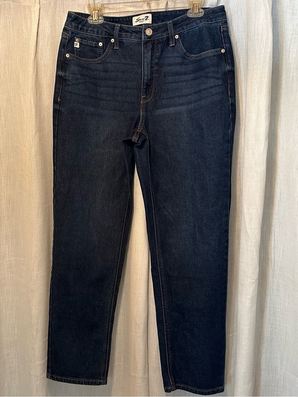 Seven7 Women’s Size 10 Dark Wash Straight Leg Jeans Denim